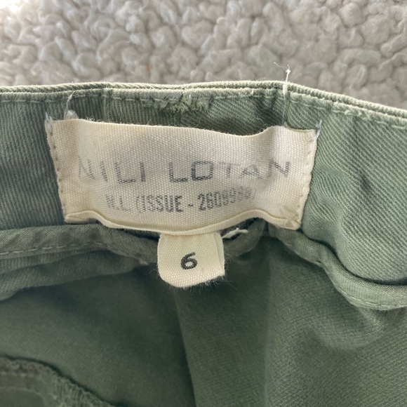 Nili Lotan Tel Avi Mid Weight stretchy Cropped Twill Pants, Size 6 - Picture 5 of 10